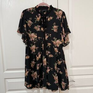 Zara Floral Bow Tie Dress